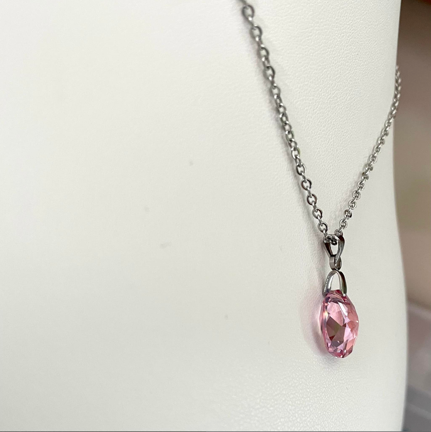Moyen Classique en Cristal Rose Clair Shimmer