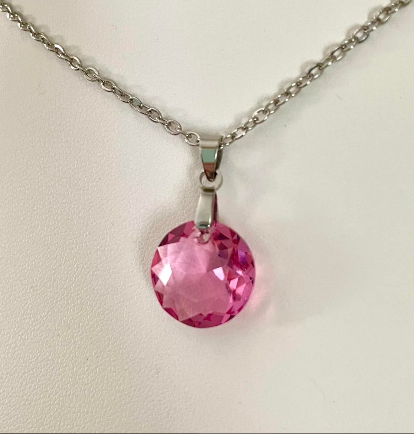 Moyen Classique en Cristal Rose Translucide