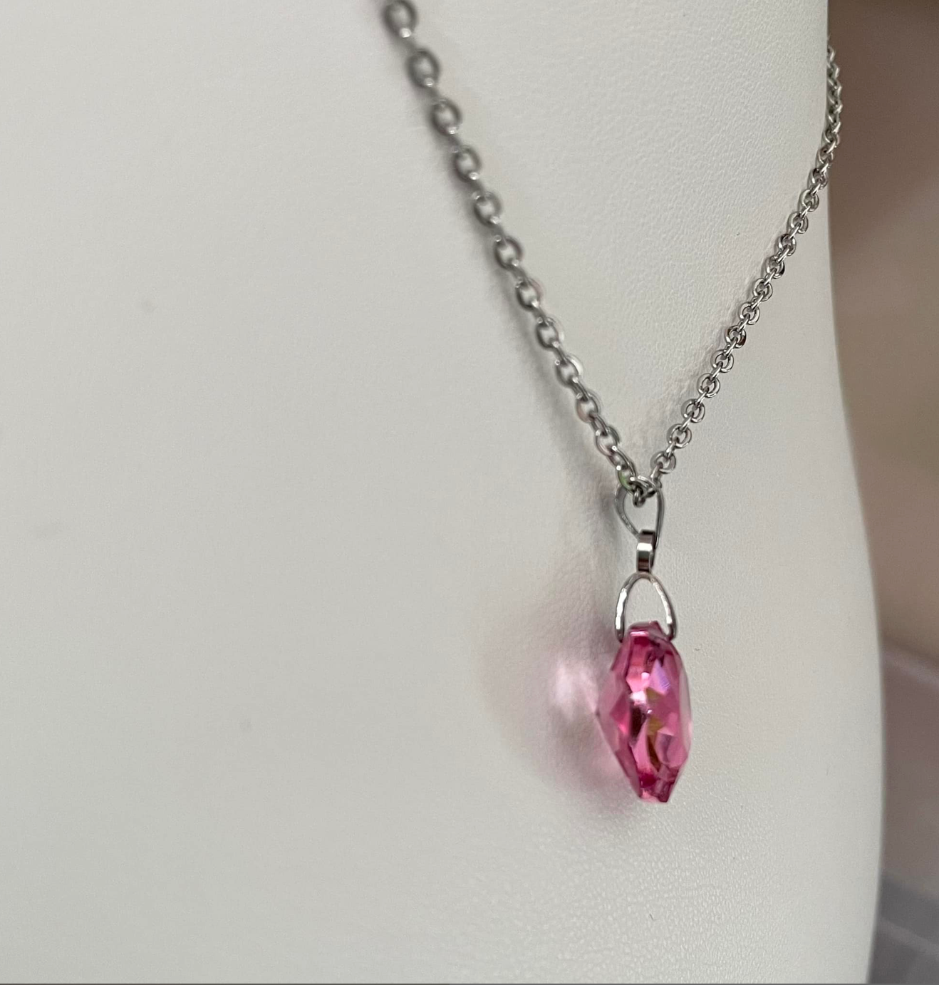 Moyen Classique en Cristal Rose Translucide