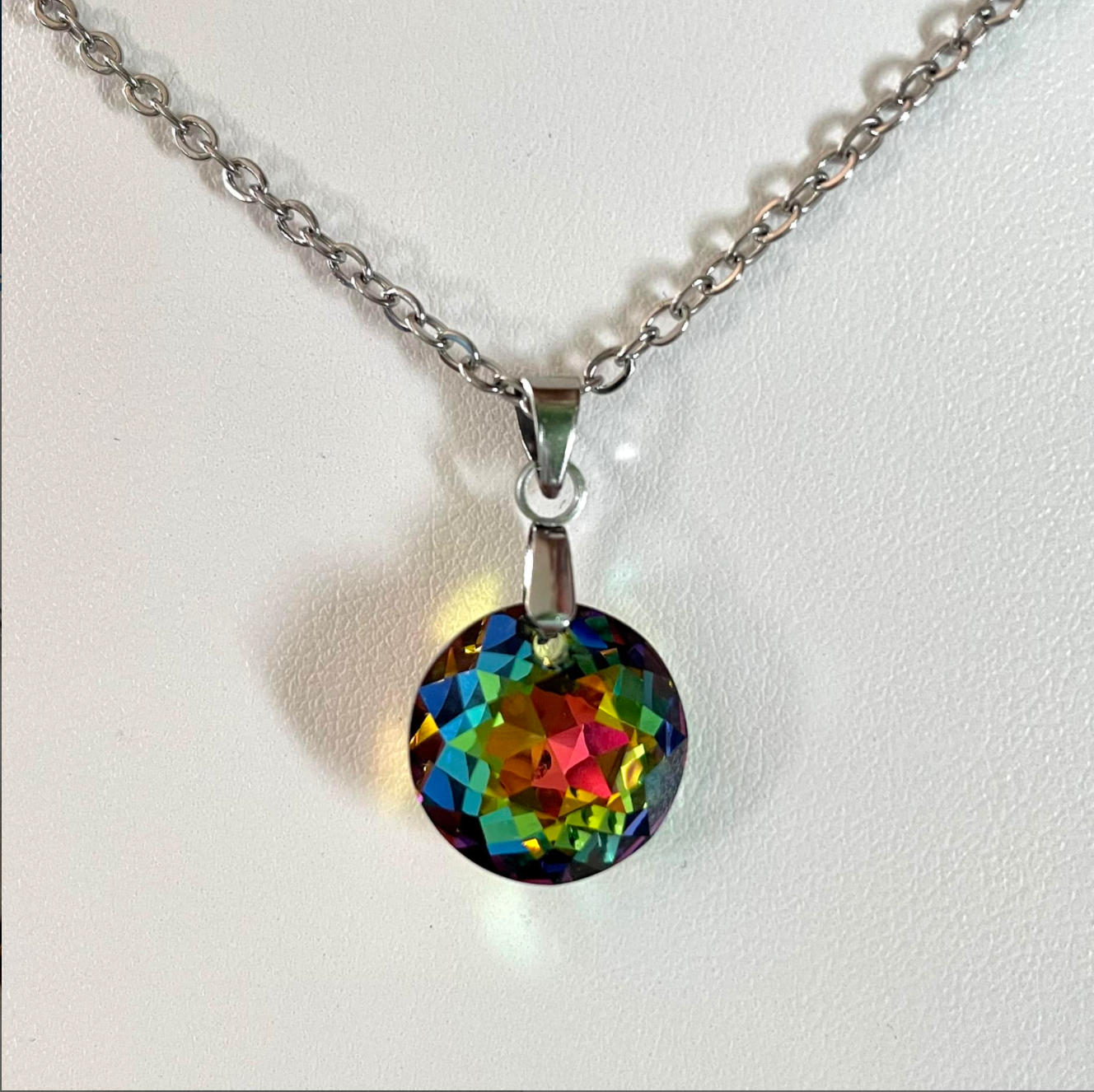 Moyen Classique en Cristal Multicolore