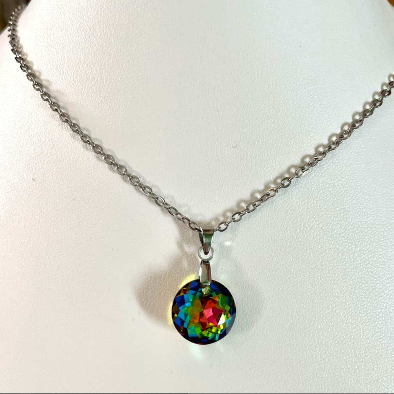 Moyen Classique en Cristal Multicolore
