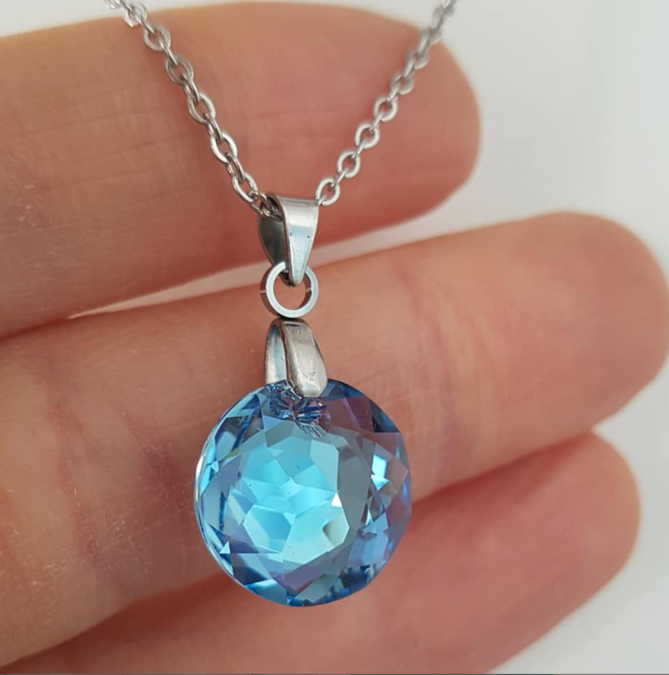 Moyen Classique en Cristal Aigue-Marine Shimmer
