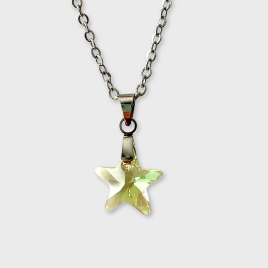 Petite Étoile droite 14mm en Cristal Luminous green