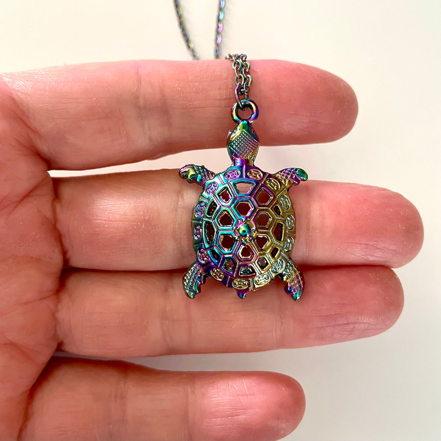 Tortue multicolore en inox