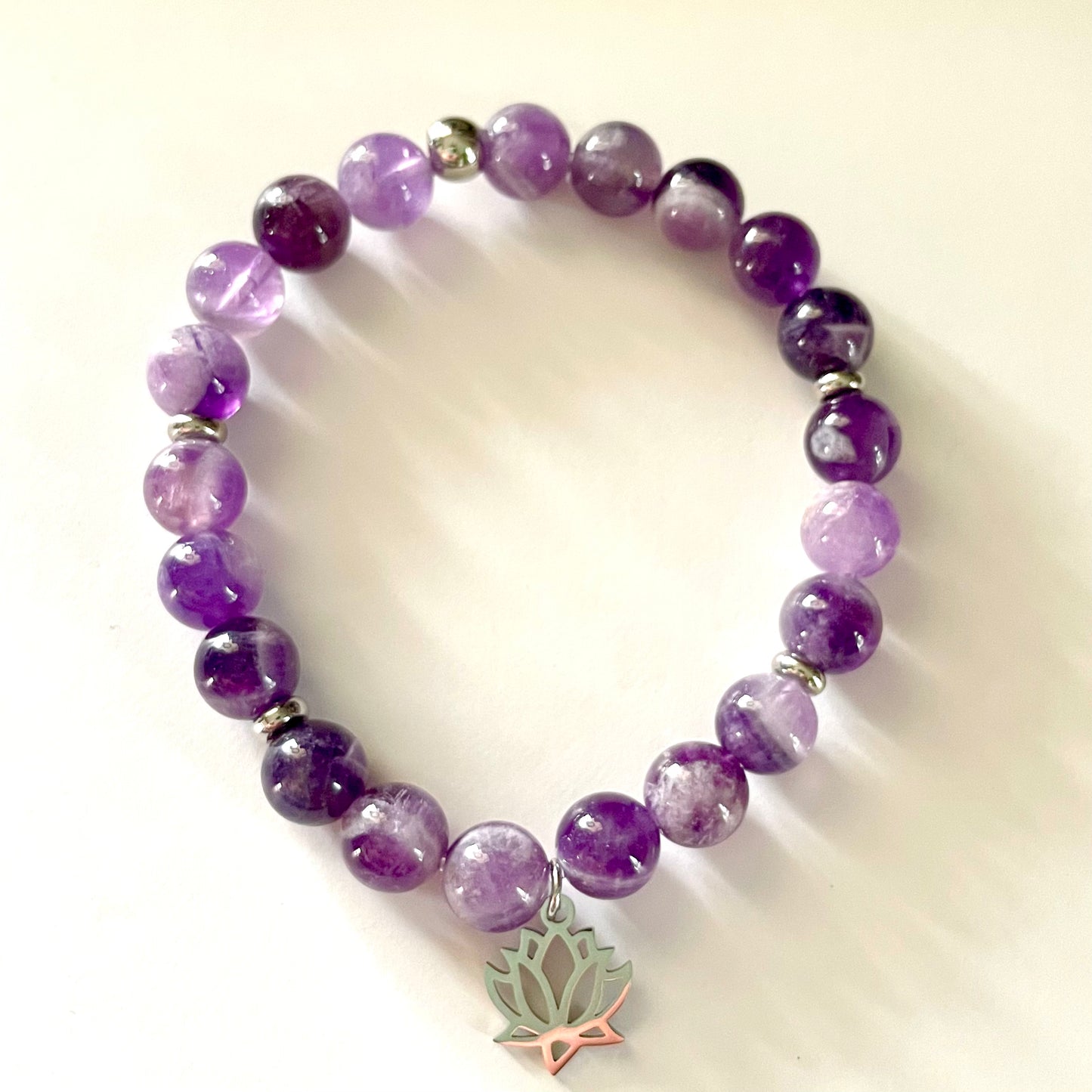 Bracelet Lotus Améthyste