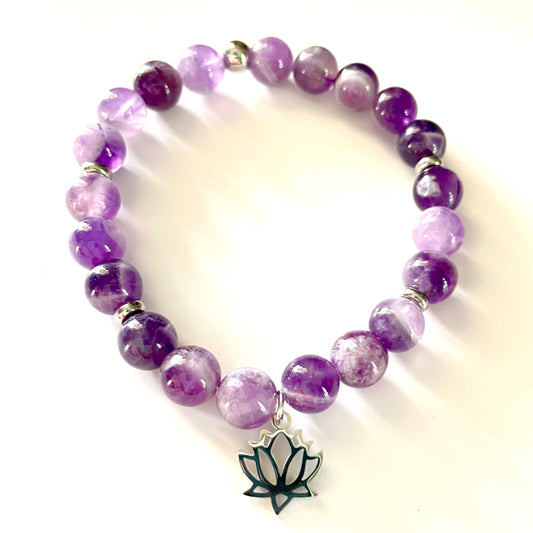 Bracelet Lotus Améthyste