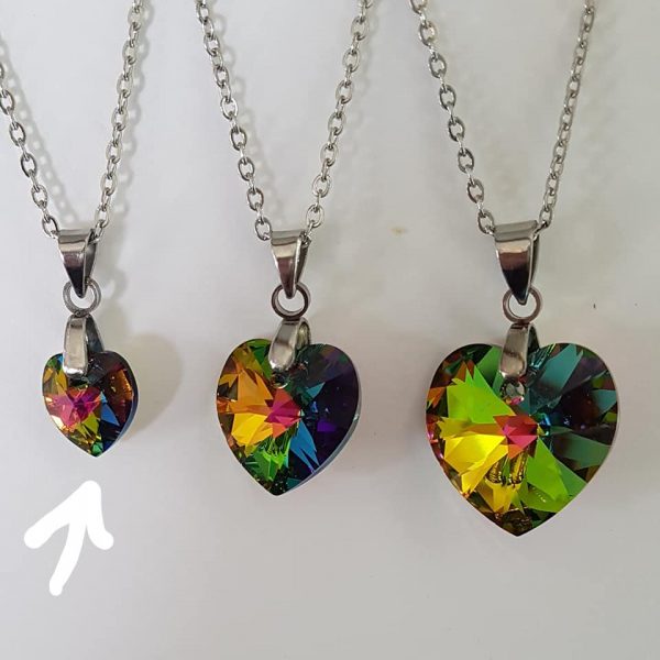 Petit Coeur Multicolore en Cristal – Image 2