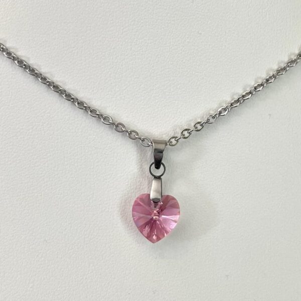 Petit Coeur Rose AB en Cristal – Image 3