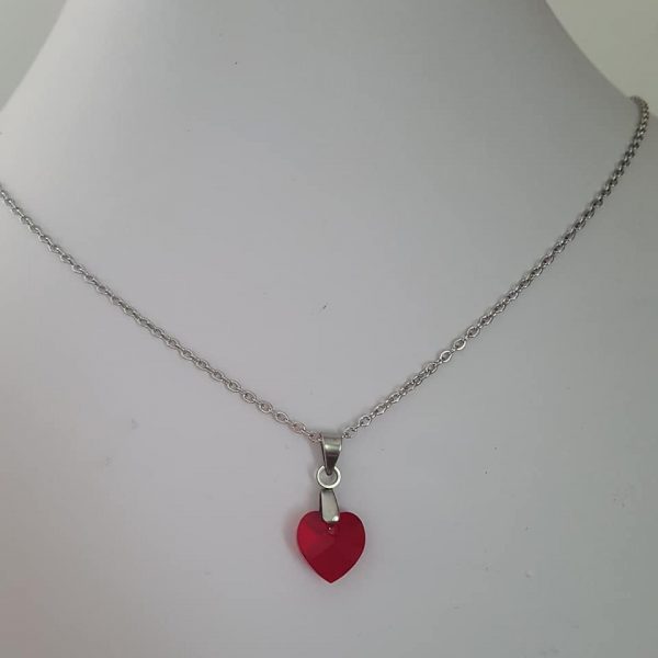 Petit Coeur Rouge en Cristal – Image 2