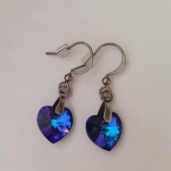 Boucles d'oreilles en cristal Héliotrope