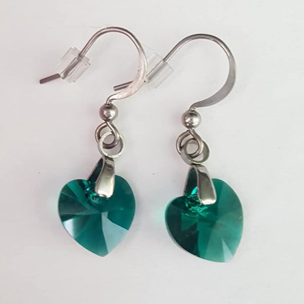 Boucles d'oreilles en cristal Émeraude