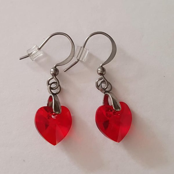 Boucles d'oreilles en cristal Rouge Clair