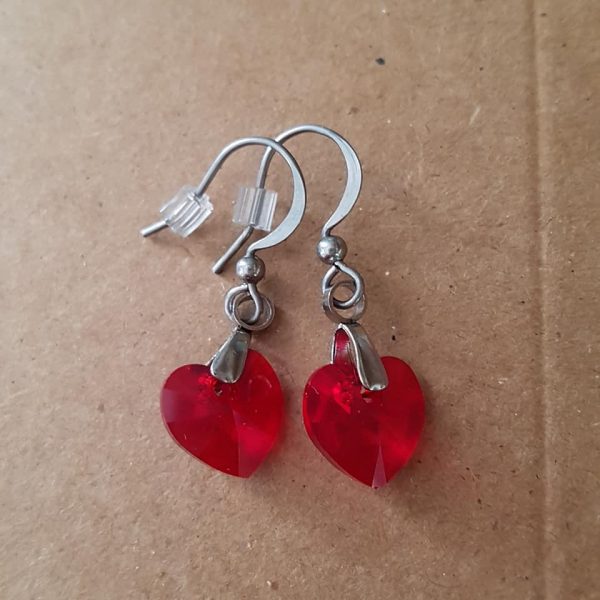 Boucles d'oreilles en cristal Rouge