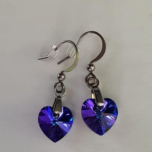 Boucles d'oreilles en cristal Héliotrope – Image 2