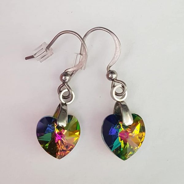 Boucles d'oreilles multicolore en cristal