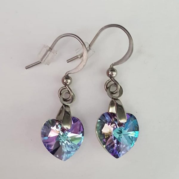 Boucles d'oreilles en cristal Vitrail