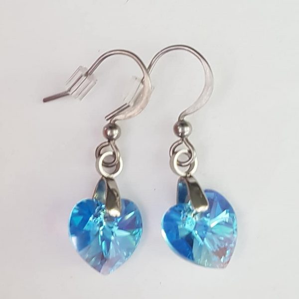 Boucles d'oreilles en cristal Aigue-Marine