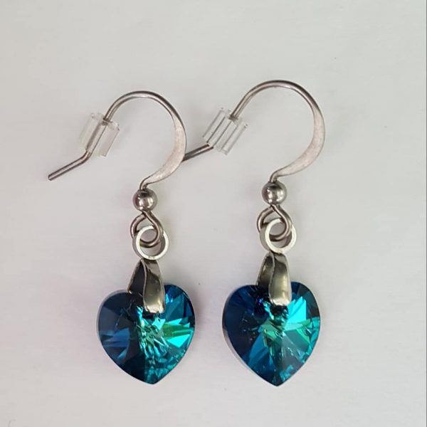 Boucles d'oreilles Bleu Bermudes en cristal