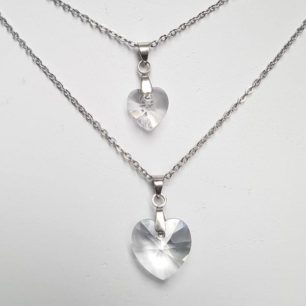 Moyen Coeur Cristal Clair – Image 2