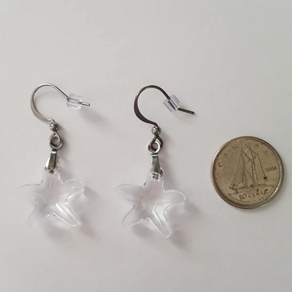 Boucles Étoile de mer Cristal Clair – Image 2