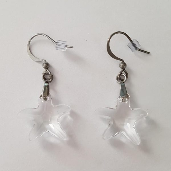 Boucles Étoile de mer Cristal Clair