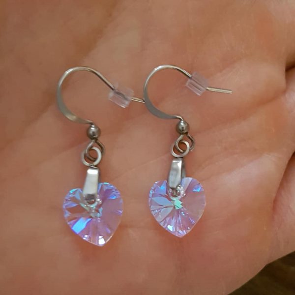 Boucles d'oreilles Aurore Boréale Bleue en Cristal