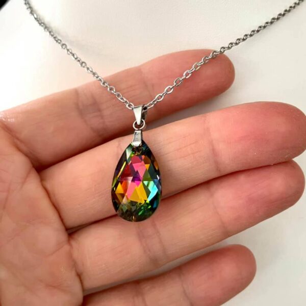 Gros Pendentif Poire Multicolore – Image 3