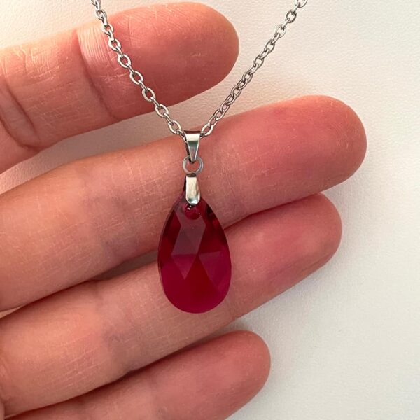 Gros Pendentif Poire Rubis – Image 2