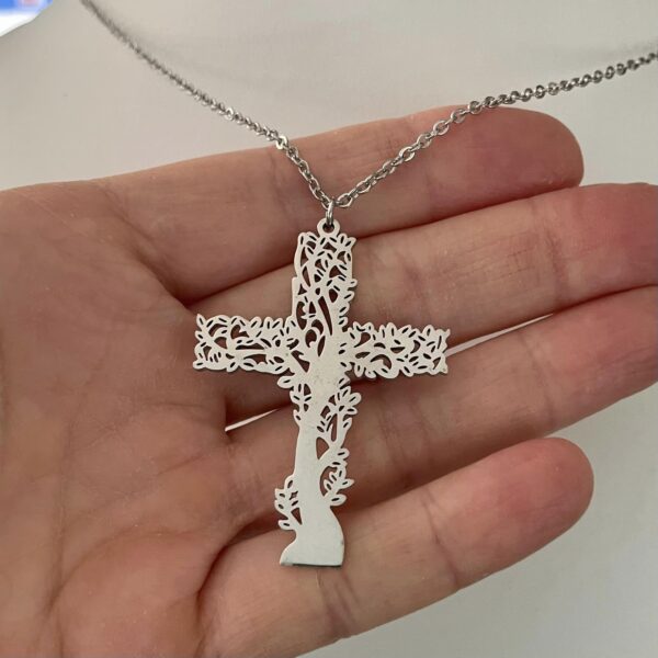 Pendentif Croix Wicca en inox