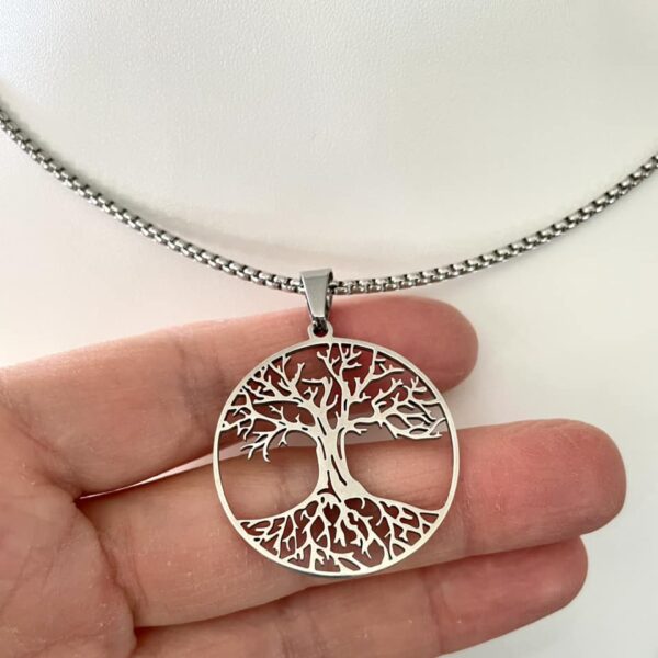 Pendentif Arbre de vie sacré en inox – Image 3