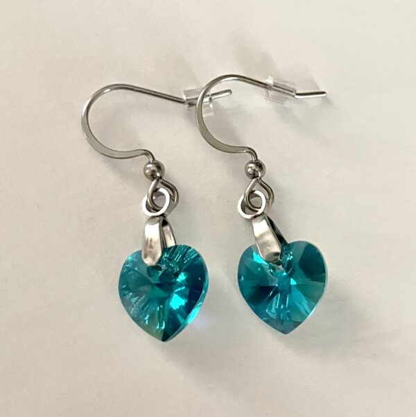 Boucles d'oreilles en cristal turquoise ab