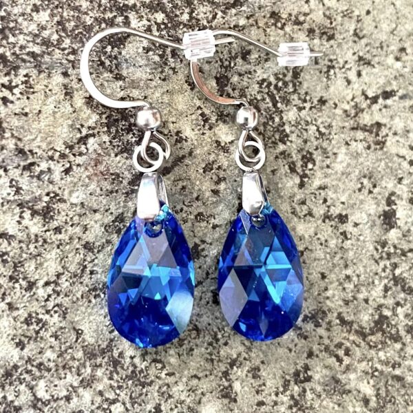 Boucles d'oreilles Poire Bleue Royale – Image 2