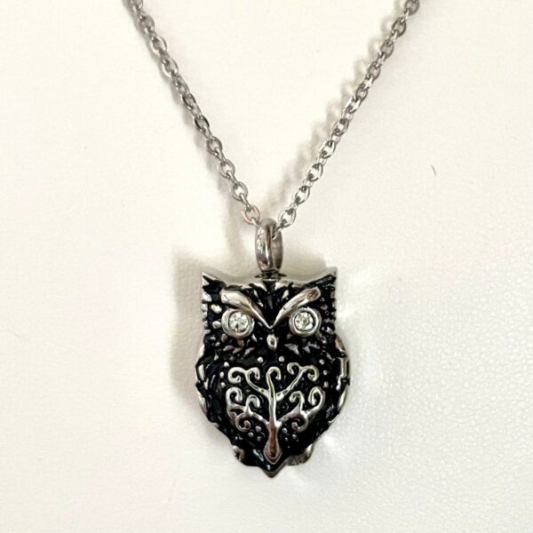 Urne Pendentif Hibou en acier inoxydable