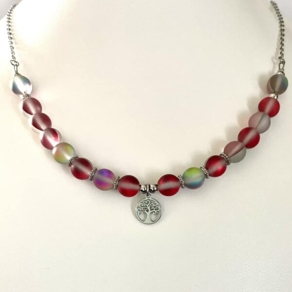 Collier en cristal sirène rouge – Image 2