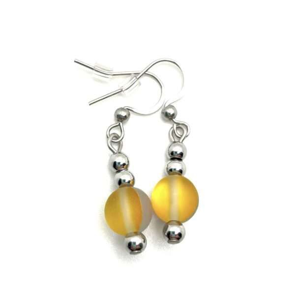 Boucles Cristal Sirène Jaune