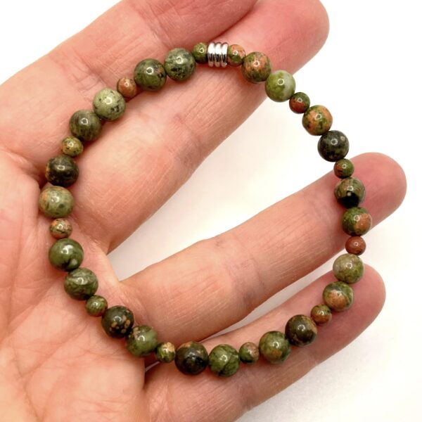 Bracelet en Jaspe Unakite – Image 2