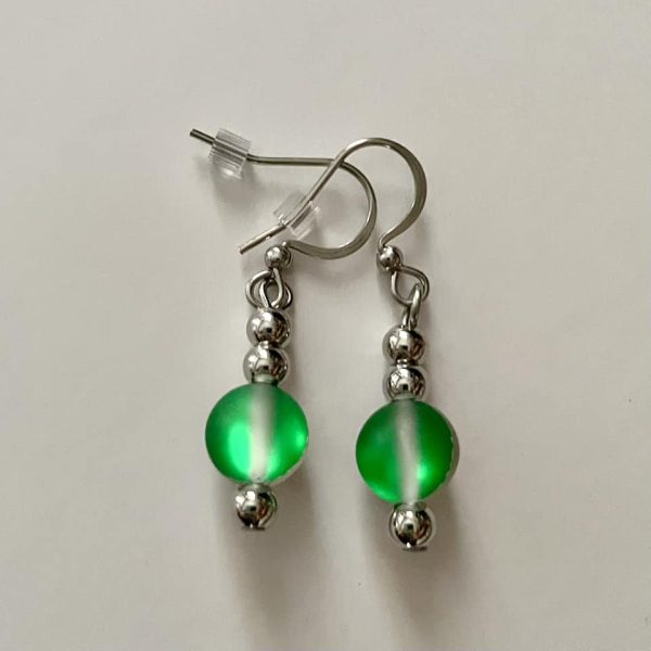 Boucles Cristal Sirène vert