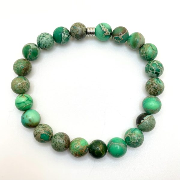 Bracelet en jaspe Shoushan vert