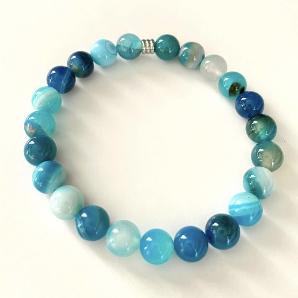 Bracelet en agate bleue – Image 2