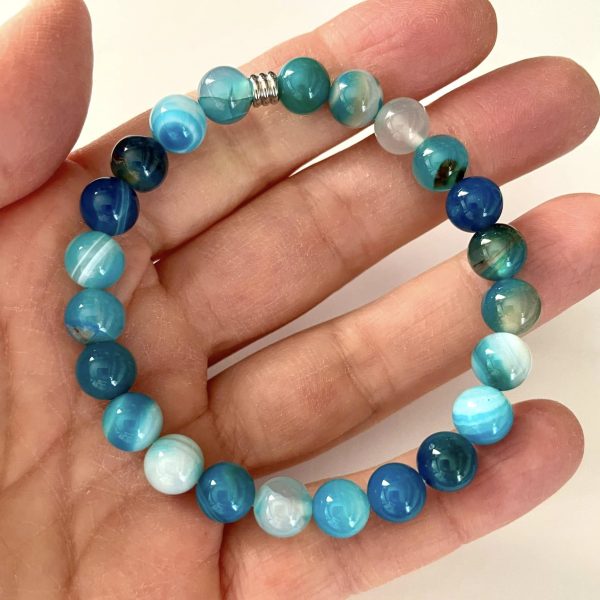 Bracelet en agate bleue – Image 3