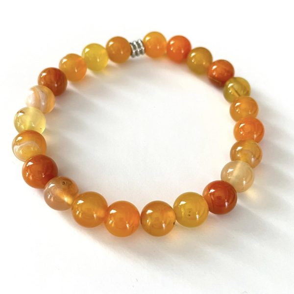 Bracelet en agate orangée – Image 3