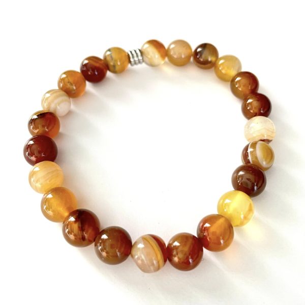 Bracelet en agate ambrée – Image 2